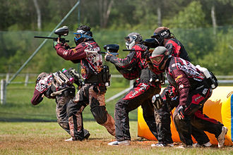 paintball session for a group near Marrakech, things to do in Marrakech with the owner Éric and his team on site