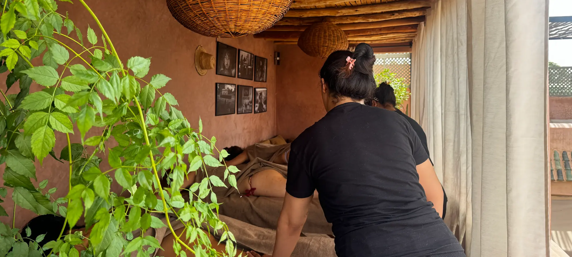 massage en duo sur le rooftop du Riad Vendôme Spa Marrakech